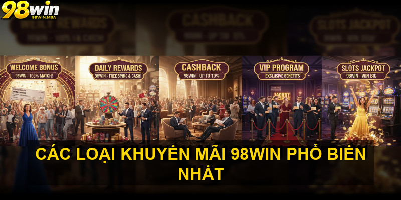 Các loại khuyến mãi 98WIN phổ biến nhất