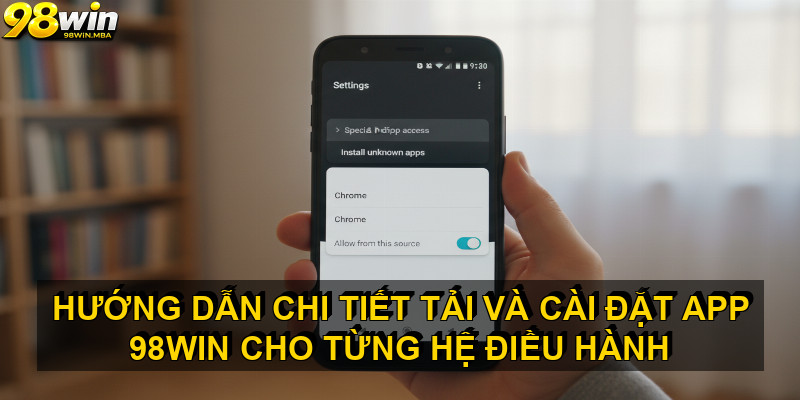 Hướng dẫn chi tiết tải và cài đặt app 98WIN cho từng hệ điều hành