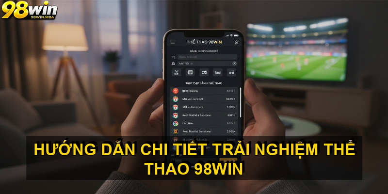 Hướng dẫn chi tiết trải nghiệm THỂ THAO 98WIN