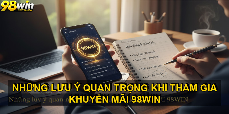 Những lưu ý quan trọng khi tham gia khuyến mãi 98WIN