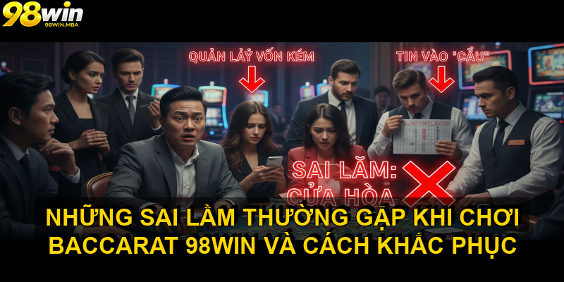 Những sai lầm thường gặp khi chơi Baccarat 98WIN và cách khắc phục
